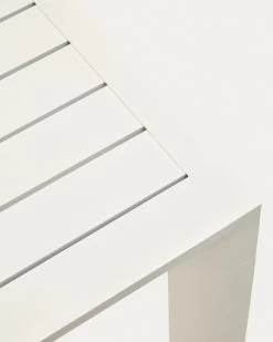 Culip Aluminium Outdoor Table In Powder Coated White Finish 150 X 77 Cm | Kave Home -Quality Furniture Store J0100039NN05 1D01