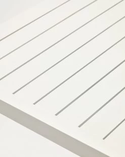 Culip Aluminium Outdoor Table In Powder Coated White Finish 150 X 77 Cm | Kave Home -Quality Furniture Store J0100039NN05 1D03