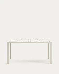 Culip Aluminium Outdoor Table In Powder Coated White Finish 150 X 77 Cm | Kave Home