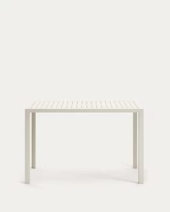 Culip Aluminium Outdoor Bar Table In Powder Coated White Finish 150 X 77 Cm | Kave Home