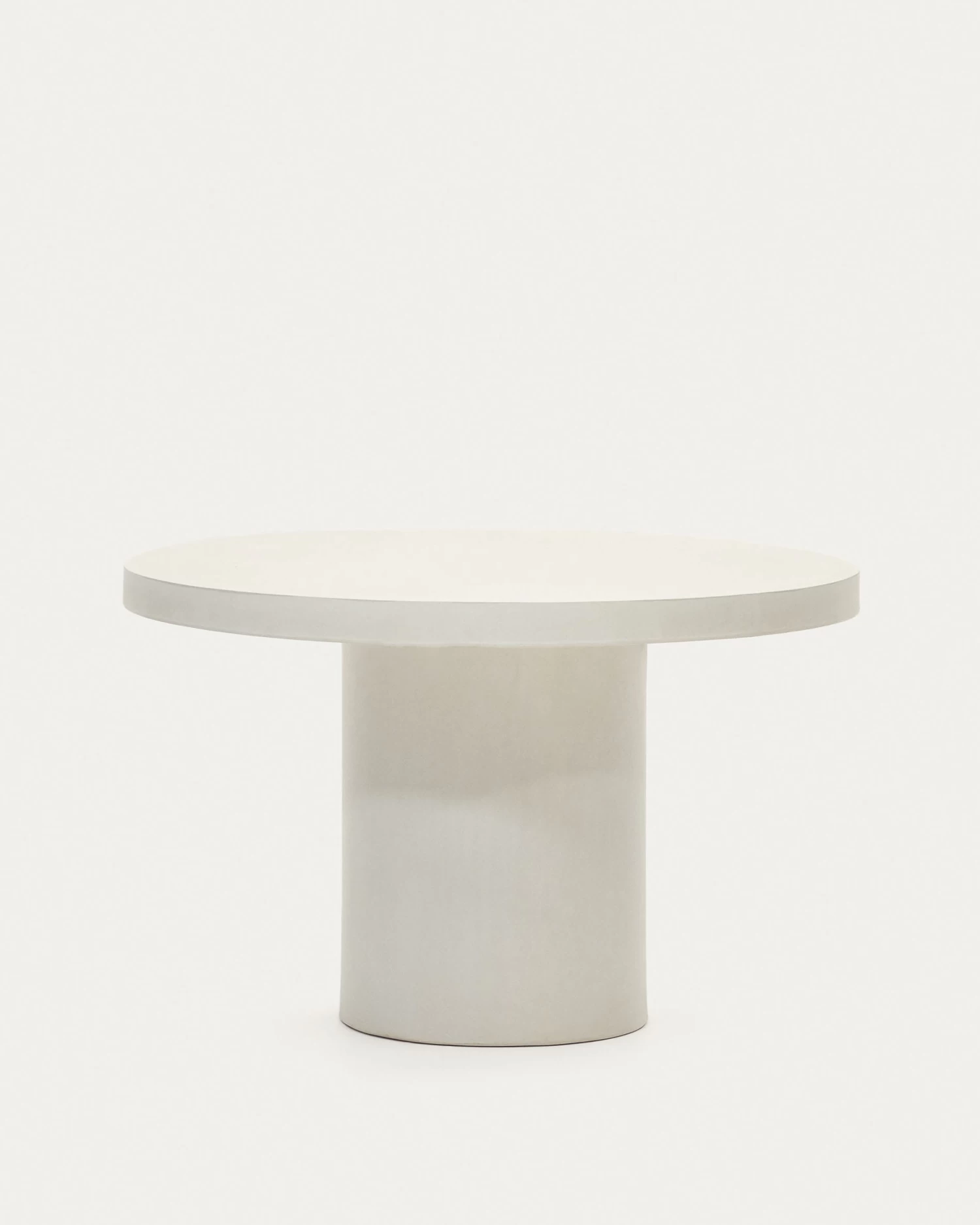 Aiguablava Round Table In White Cement, Ø 120 Cm 3 Aiguablava Round Table In White Cement, Ø 120 Cm