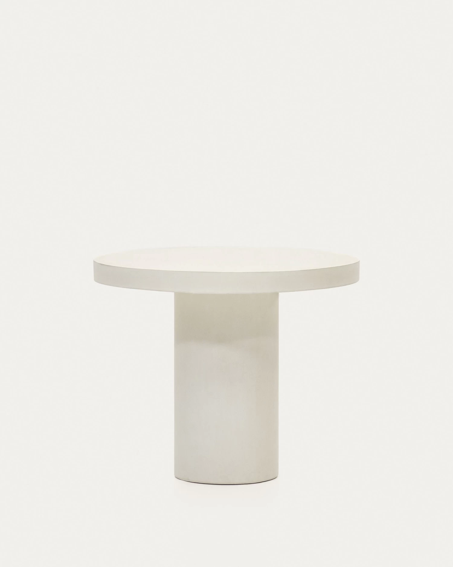 Aiguablava Round Table In White Cement à 90 Cm | Kave Home 3 Aiguablava Round Table In White Cement à 90 Cm | Kave Home