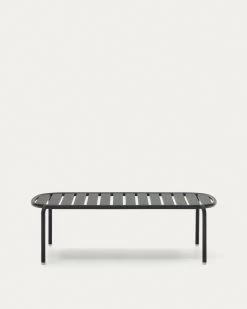 Joncols Outdoor Aluminium Coffee Table With Powder Coated Grey Finish Ã 110 X 62 Cm | Kave Home