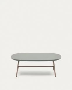 Bramant Steel Coffee Table With Mauve Finish 100 X 60 Cm | Kave Home -Quality Furniture Store J0300037RR10 1V02