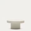Aiguablava Round Coffee Table In White Cement, Ø 90 Cm