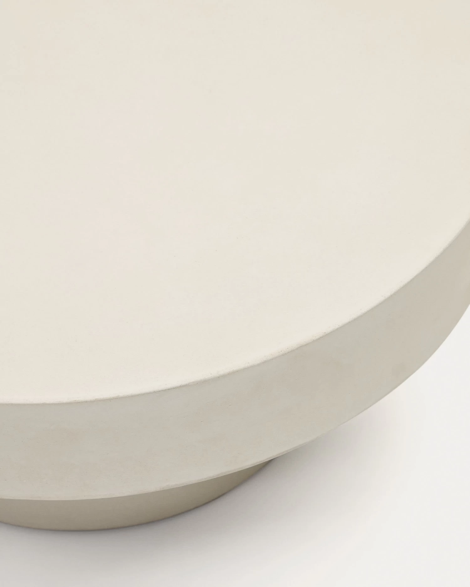 Aiguablava Round Coffee Table In White Cement, Ø 66 Cm 7 Aiguablava Round Coffee Table In White Cement, Ø 66 Cm - Image 5
