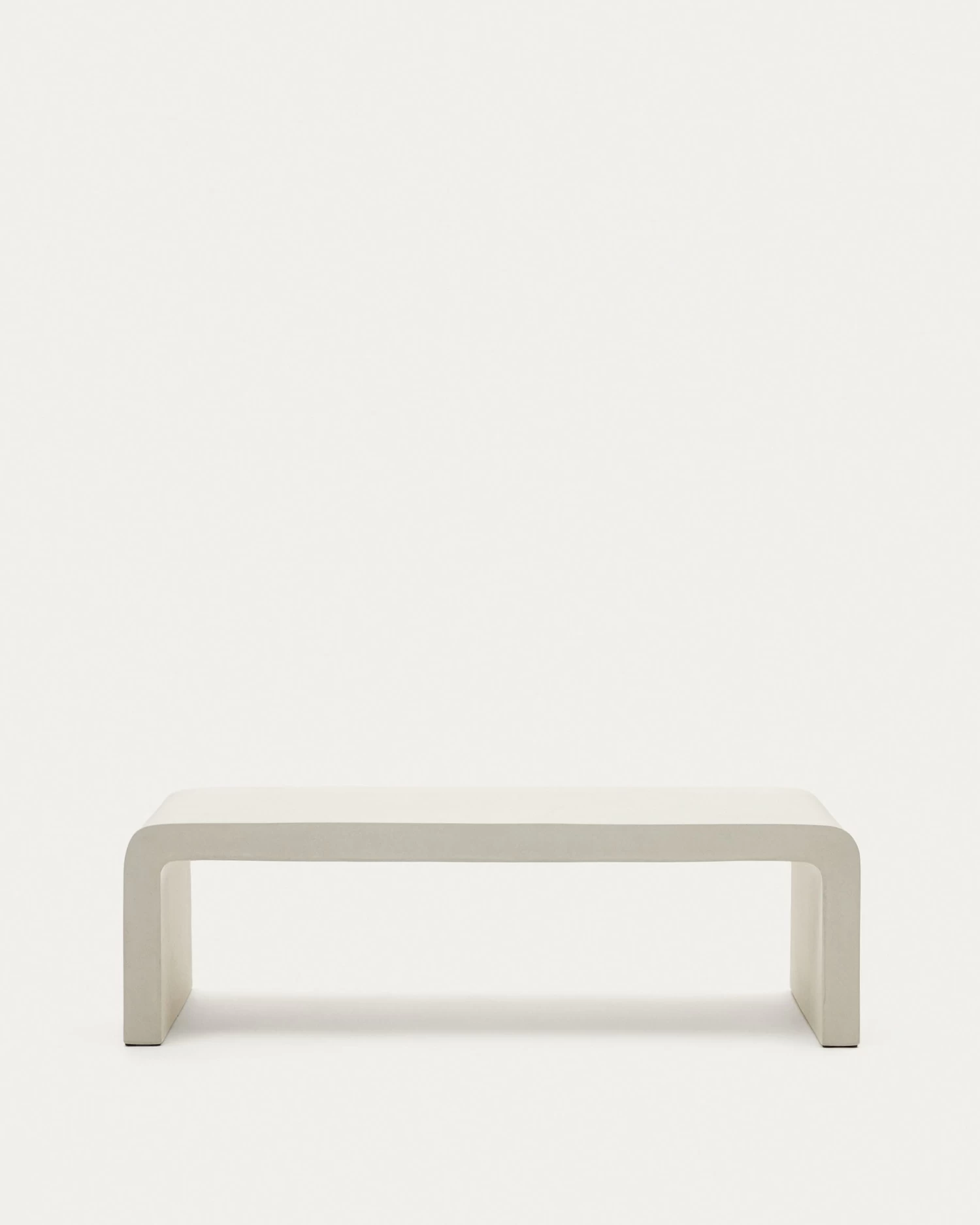 Aiguablava Coffee Table In White Cement 135 X 65 Cm | Kave Home 3 Aiguablava Coffee Table In White Cement 135 X 65 Cm | Kave Home