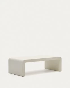 Aiguablava Coffee Table In White Cement 135 X 65 Cm | Kave Home 11 Aiguablava Coffee Table In White Cement 135 X 65 Cm | Kave Home -Quality Furniture Store J0300041PR05 1V02