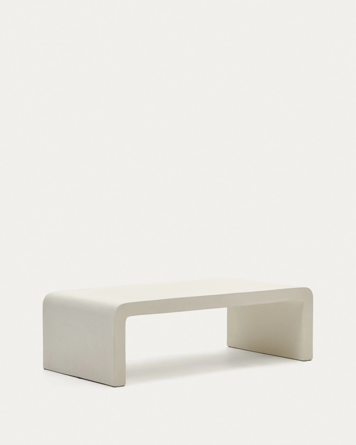 Aiguablava Coffee Table In White Cement 135 X 65 Cm | Kave Home 7 Aiguablava Coffee Table In White Cement 135 X 65 Cm | Kave Home - Image 5