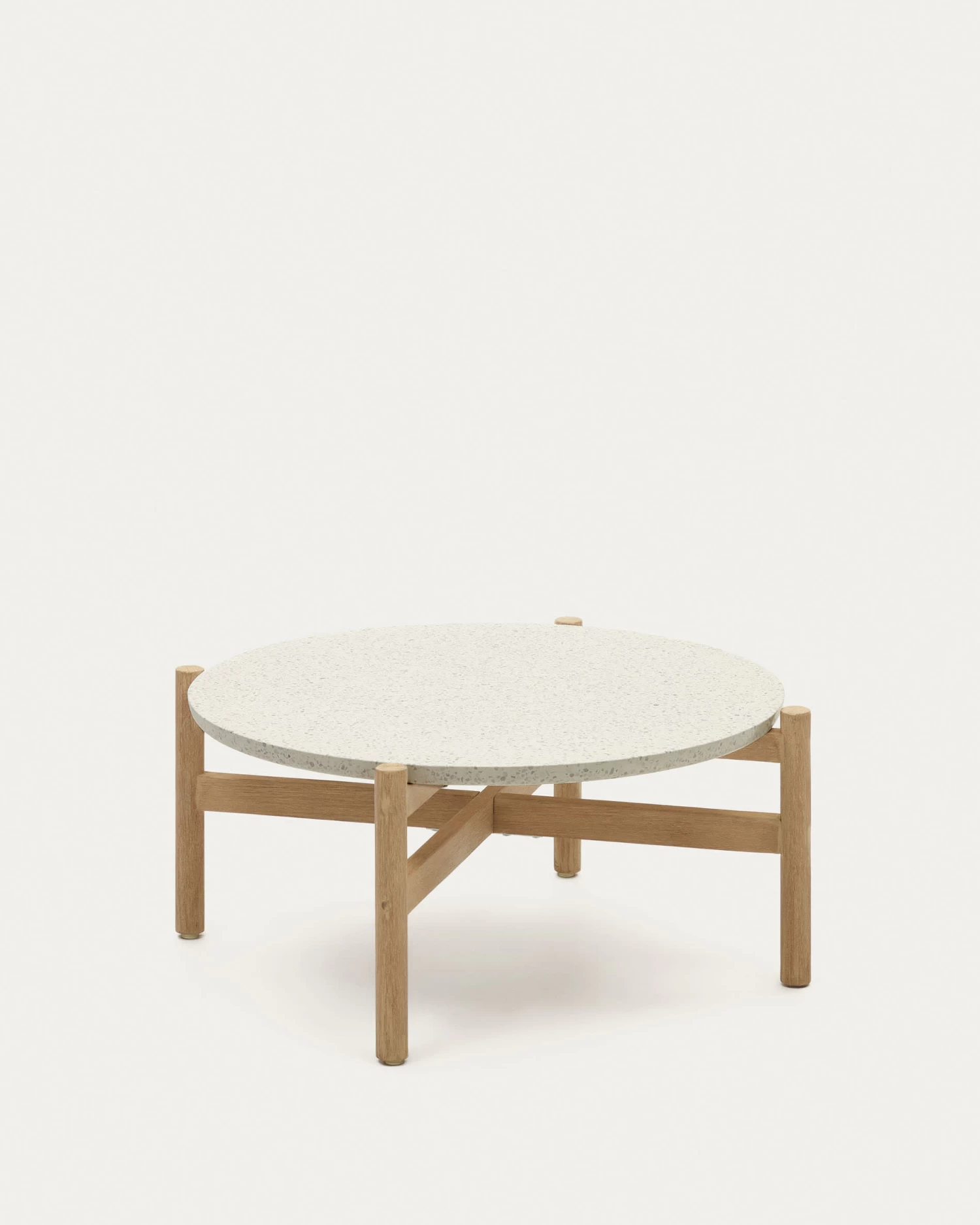 Pola Solid Eucalyptus Wood And Cement Coffee Table à 844 Cm FSC | Kave Home 3 Pola Solid Eucalyptus Wood And Cement Coffee Table à 844 Cm FSC | Kave Home