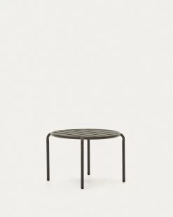 Joncols Outdoor Aluminium Side Table With Powder Coated Green Finish Ã 60 Cm | Kave Home