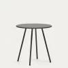 Montjoi Round Outdoor Table In Steel With A Grey Finish Ã 70 Cm | Kave Home