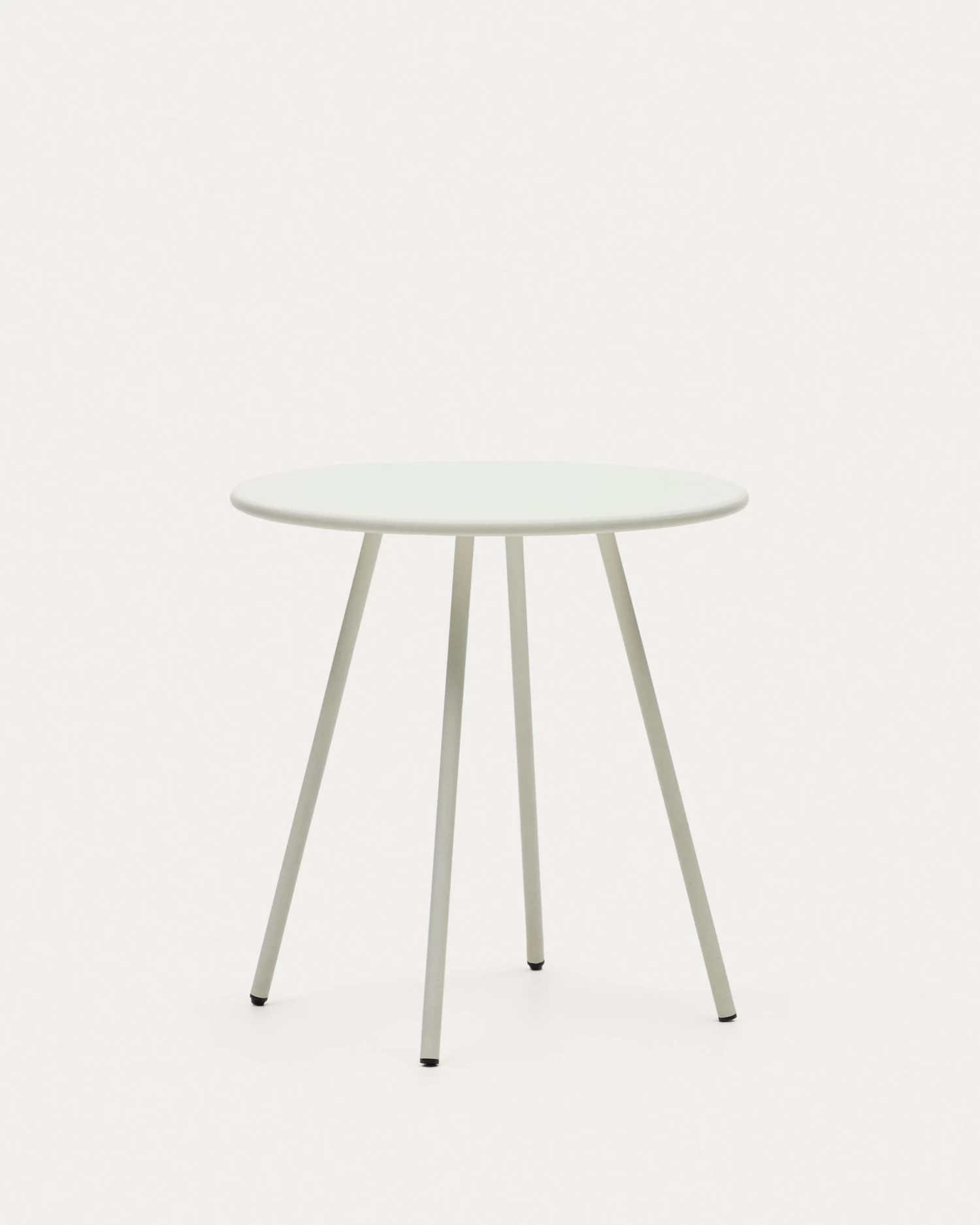 Montjoi Round Outdoor Table In Steel With A White Finish à 70 Cm | Kave Home 3 Montjoi Round Outdoor Table In Steel With A White Finish à 70 Cm | Kave Home