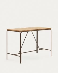 Salguer Solid Acacia & Brown Steel Bar Table Outdoor Suitable 140 X 70 Cm FSC 100% | Kave Home 12 Salguer Solid Acacia & Brown Steel Bar Table Outdoor Suitable 140 X 70 Cm FSC 100% | Kave Home -Quality Furniture Store J0400012MM43 1V02