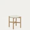 Pola Cement And Solid Eucalyptus Wood Side Table Ã 50 Cm FSC | Kave Home