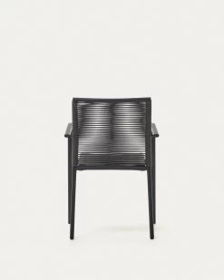 Culip Aluminium And Cord Stackable Outdoor Chair In Grey | Kave Home -Quality Furniture Store J0600019NN02 1V05