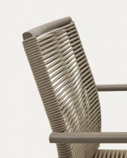 Culip Aluminium And Cord Stackable Outdoor Chair In Brown | Kave Home -Quality Furniture Store J0600019NN12 1D03