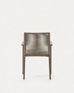 Culip Aluminium And Cord Stackable Outdoor Chair In Brown | Kave Home -Quality Furniture Store J0600019NN12 1V05
