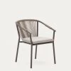 Xelida Stackable Garden Chair In Aluminium And Brown Cord | Kave Home 2 Xelida Stackable Garden Chair In Aluminium And Brown Cord | Kave Home -Quality Furniture Store J0600034RR10 1V01