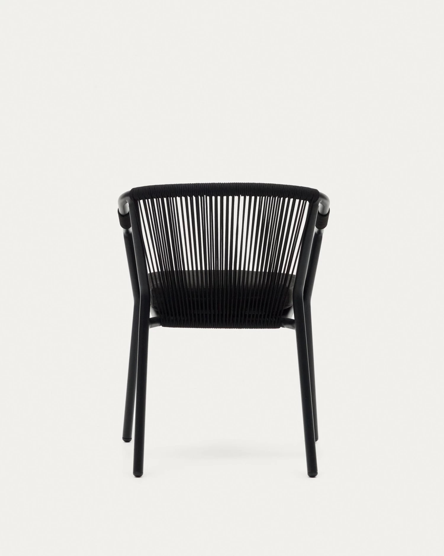 Xelida Stackable Garden Chair In Aluminium And Black Cord | Kave Home 12 Xelida Stackable Garden Chair In Aluminium And Black Cord | Kave Home - Image 10