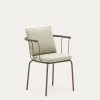 Salguer Stackable Chair In Cord And Steel With A Brown Painted Finish | Kave Home
