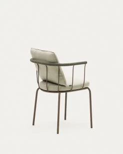 Salguer Stackable Chair In Cord And Steel With A Brown Painted Finish | Kave Home -Quality Furniture Store J0600040RR09 1V03