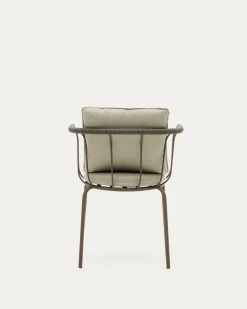 Salguer Stackable Chair In Cord And Steel With A Brown Painted Finish | Kave Home -Quality Furniture Store J0600040RR09 1V05