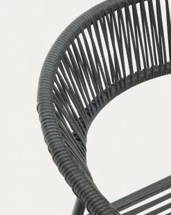 Futadera Stackable Outdoor Chair In Grey Synthetic Cord And Grey Painted Steel | Kave Home 16 Futadera Stackable Outdoor Chair In Grey Synthetic Cord And Grey Painted Steel | Kave Home -Quality Furniture Store J0600043FF02 1D04