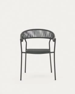 Futadera Stackable Outdoor Chair In Grey Synthetic Cord And Grey Painted Steel | Kave Home 18 Futadera Stackable Outdoor Chair In Grey Synthetic Cord And Grey Painted Steel | Kave Home -Quality Furniture Store J0600043FF02 1V04