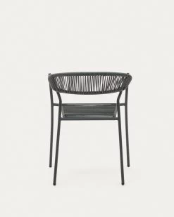 Futadera Stackable Outdoor Chair In Grey Synthetic Cord And Grey Painted Steel | Kave Home 19 Futadera Stackable Outdoor Chair In Grey Synthetic Cord And Grey Painted Steel | Kave Home -Quality Furniture Store J0600043FF02 1V05
