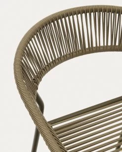 Futadera Stackable Outdoor Chair In Green Synthetic Cord And Green Painted Steel 13 Futadera Stackable Outdoor Chair In Green Synthetic Cord And Green Painted Steel -Quality Furniture Store J0600043FF19 1D02