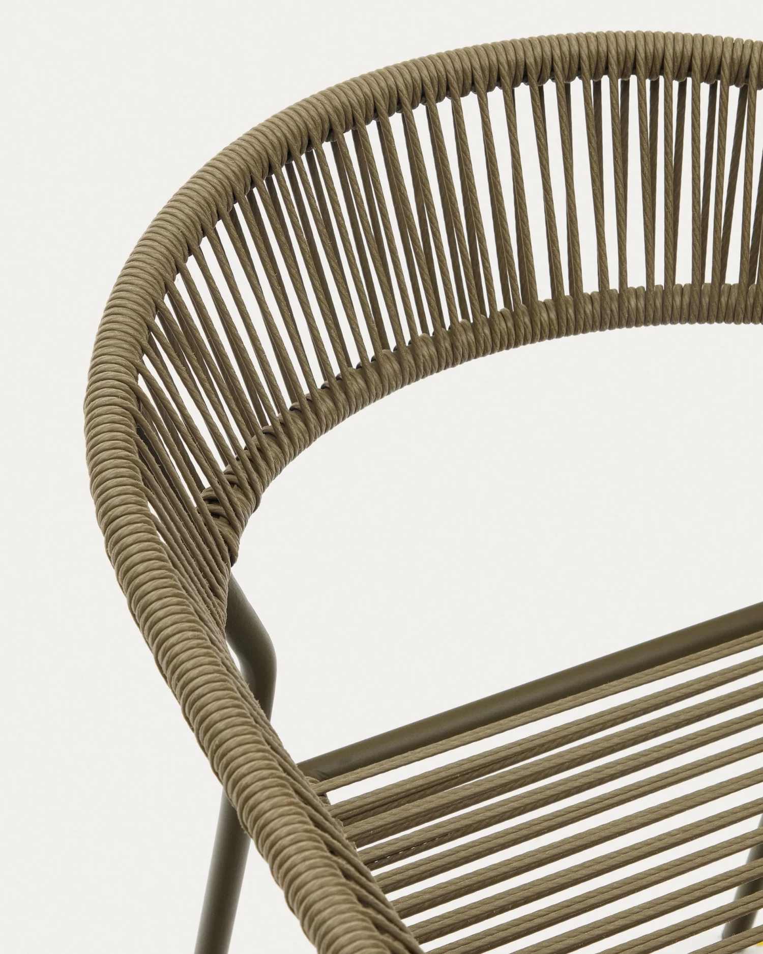 Futadera Stackable Outdoor Chair In Green Synthetic Cord And Green Painted Steel 6 Futadera Stackable Outdoor Chair In Green Synthetic Cord And Green Painted Steel - Image 4