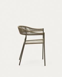 Futadera Stackable Outdoor Chair In Green Synthetic Cord And Green Painted Steel 14 Futadera Stackable Outdoor Chair In Green Synthetic Cord And Green Painted Steel -Quality Furniture Store J0600043FF19 1V02