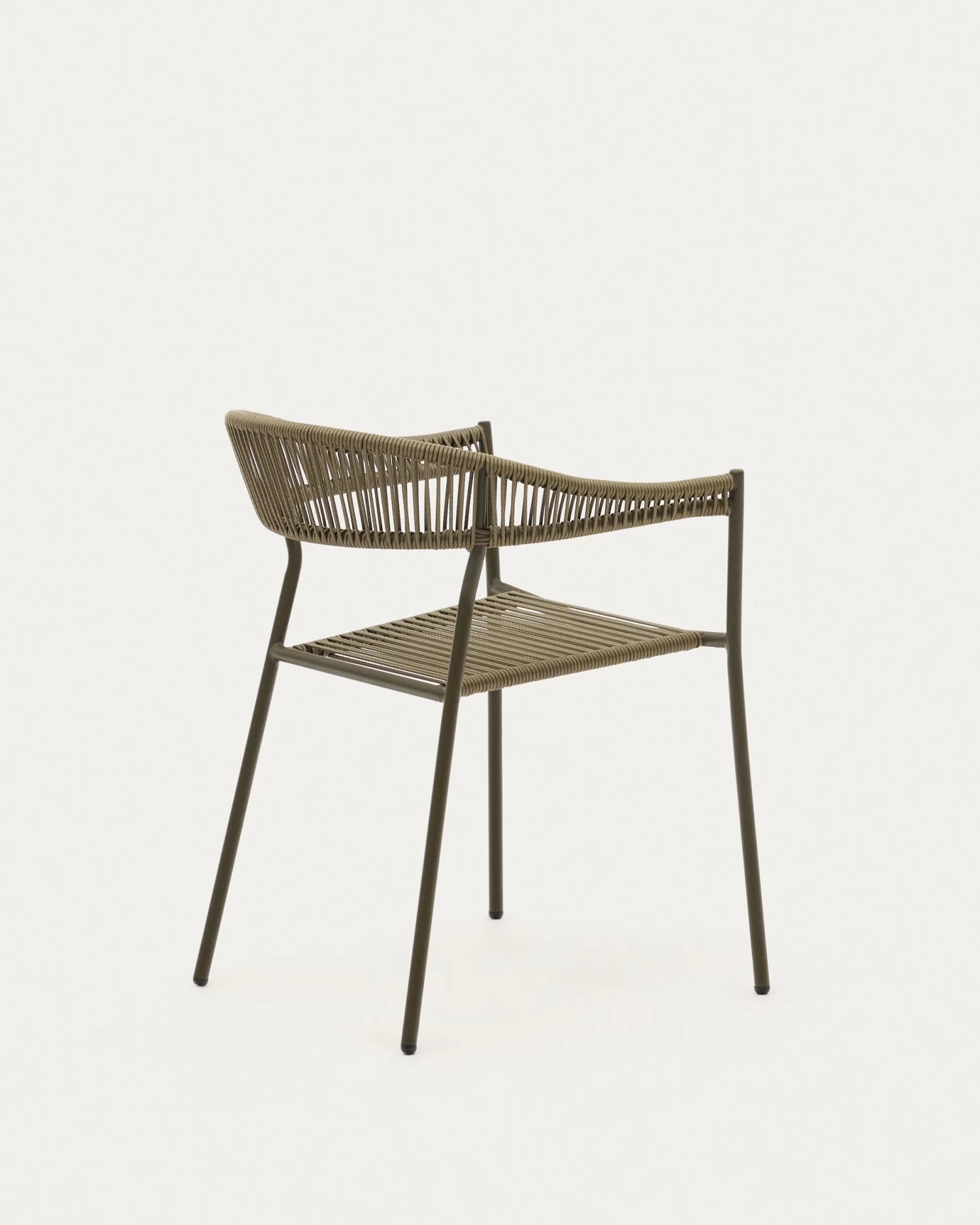 Futadera Stackable Outdoor Chair In Green Synthetic Cord And Green Painted Steel 8 Futadera Stackable Outdoor Chair In Green Synthetic Cord And Green Painted Steel - Image 6