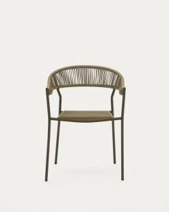 Futadera Stackable Outdoor Chair In Green Synthetic Cord And Green Painted Steel 16 Futadera Stackable Outdoor Chair In Green Synthetic Cord And Green Painted Steel -Quality Furniture Store J0600043FF19 1V04