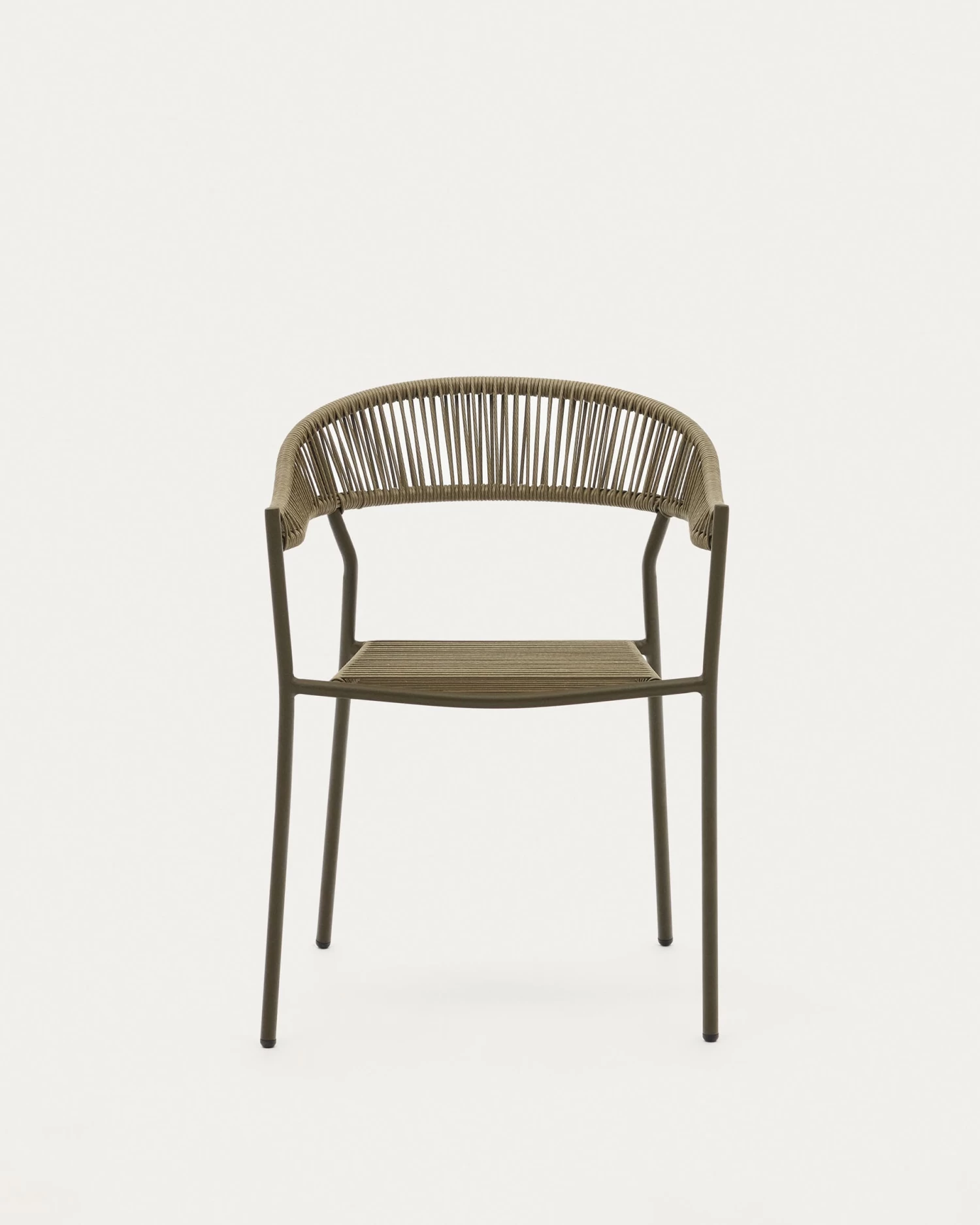 Futadera Stackable Outdoor Chair In Green Synthetic Cord And Green Painted Steel 9 Futadera Stackable Outdoor Chair In Green Synthetic Cord And Green Painted Steel - Image 7