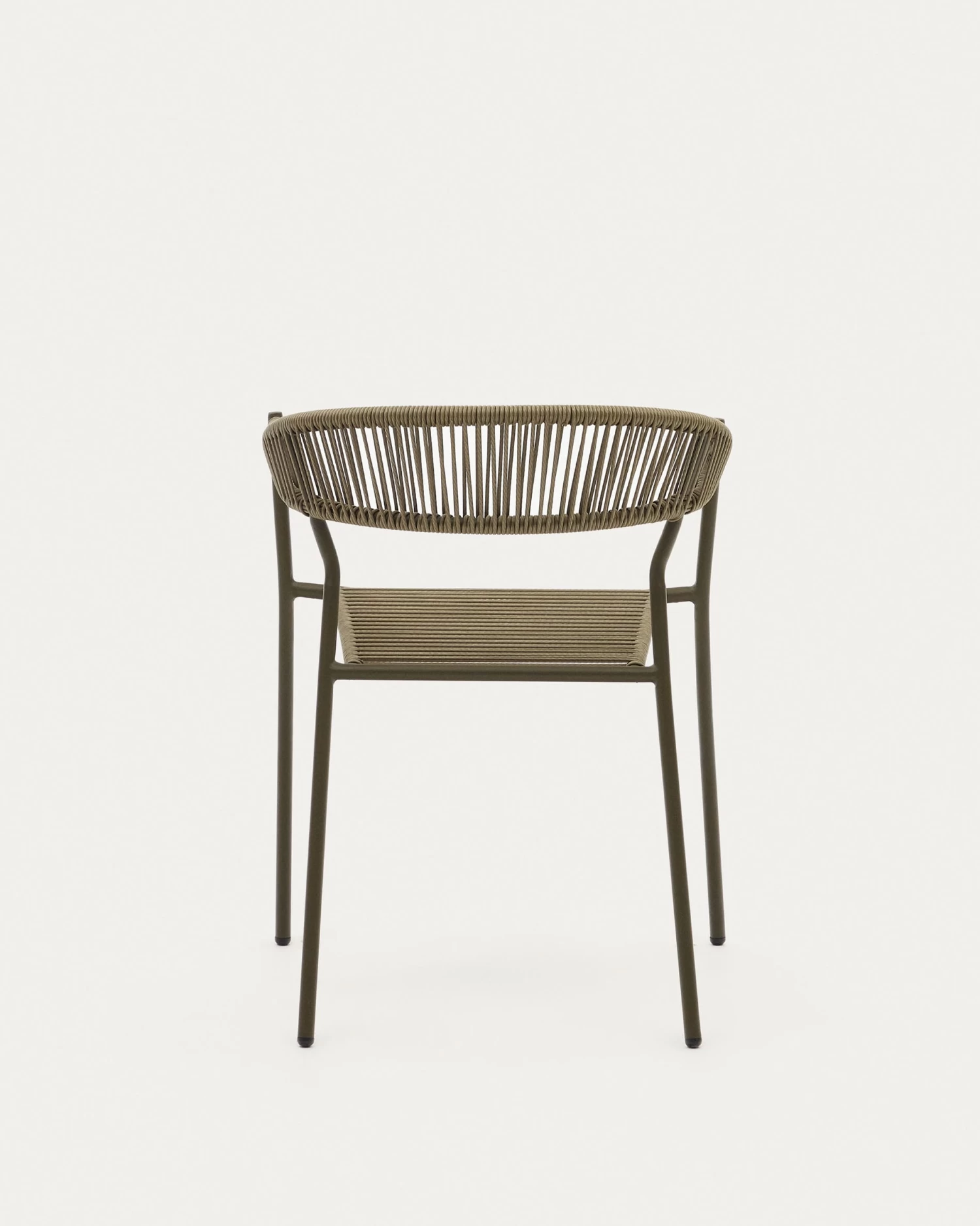 Futadera Stackable Outdoor Chair In Green Synthetic Cord And Green Painted Steel 10 Futadera Stackable Outdoor Chair In Green Synthetic Cord And Green Painted Steel - Image 8