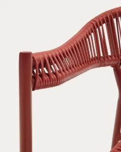 Futadera Stackable Outdoor Chair In Terracotta Synthetic Cord And Terracotta Painted Steel | Kave Home 20 Futadera Stackable Outdoor Chair In Terracotta Synthetic Cord And Terracotta Painted Steel | Kave Home -Quality Furniture Store J0600043FF86 1D04