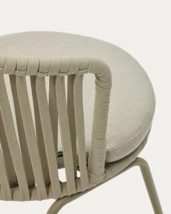 Saconca Outdoor Chair Made With Cord And Green Galvanised Steel | Kave Home -Quality Furniture Store J0600046JJ12 1D03