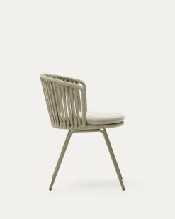 Saconca Outdoor Chair Made With Cord And Green Galvanised Steel | Kave Home -Quality Furniture Store J0600046JJ12 1V02