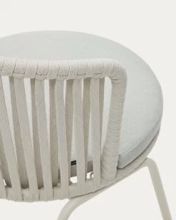 Saconca Outdoor Chair With Cord And Grey Galvanised Steel | Kave Home -Quality Furniture Store J0600047JJ03 1D03