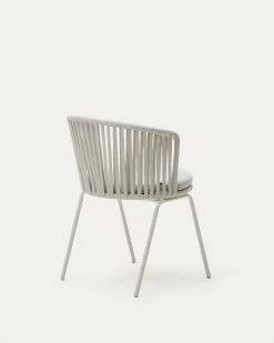 Saconca Outdoor Chair With Cord And Grey Galvanised Steel | Kave Home -Quality Furniture Store J0600047JJ03 1V03