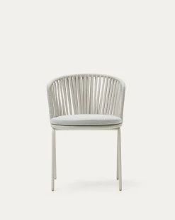 Saconca Outdoor Chair With Cord And Grey Galvanised Steel | Kave Home -Quality Furniture Store J0600047JJ03 1V04
