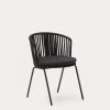 Saconca Outdoor Chair With Cord And Black Galvanised Steel | Kave Home 2 Saconca Outdoor Chair With Cord And Black Galvanised Steel | Kave Home -Quality Furniture Store J0600048JJ01 1V01