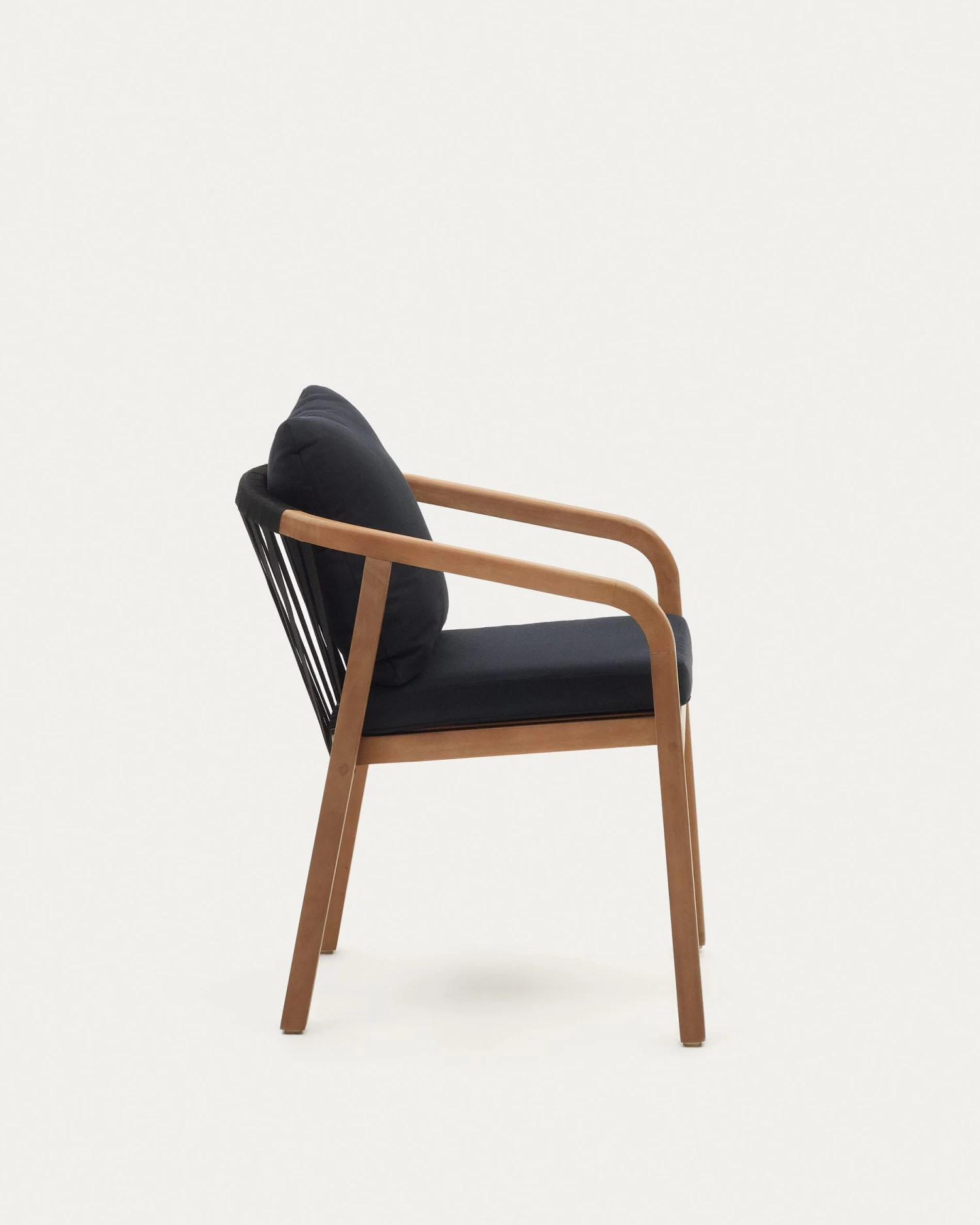 Malaret Stackable Chair In Solid Eucalyptus And Black Cord, FSC 8 Malaret Stackable Chair In Solid Eucalyptus And Black Cord, FSC - Image 6