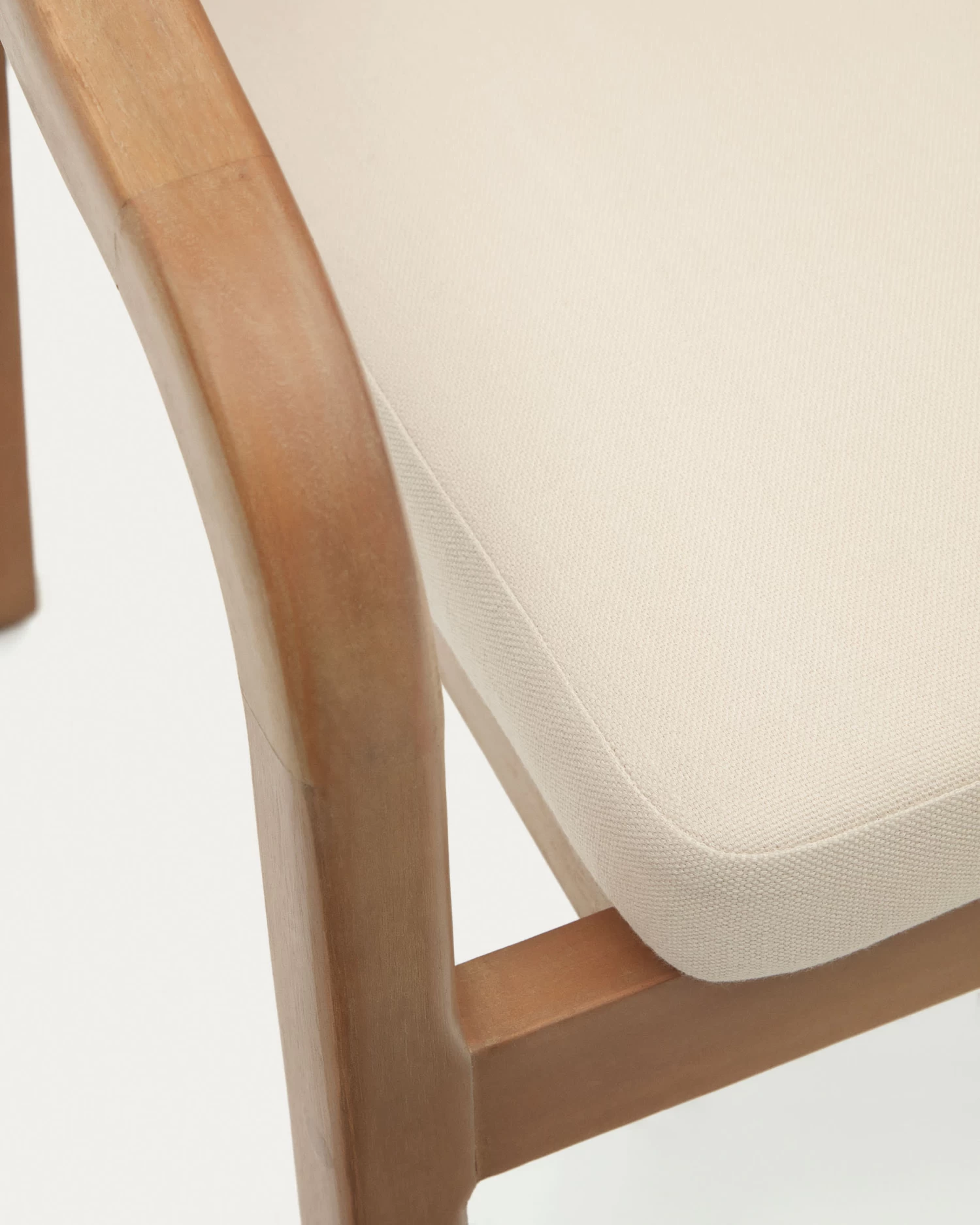 Malaret Stackable Chair In Solid Eucalyptus And Beige Cord, FSC 7 Malaret Stackable Chair In Solid Eucalyptus And Beige Cord, FSC - Image 5