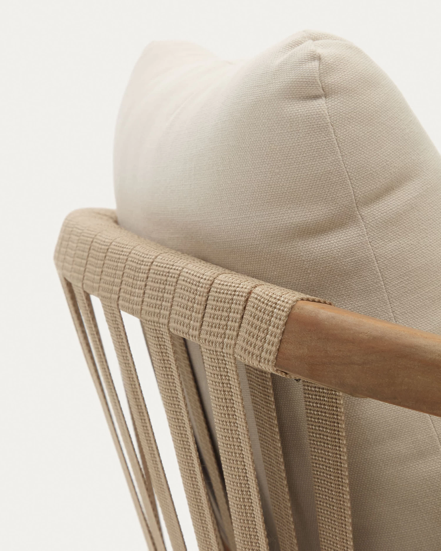 Malaret Stackable Chair In Solid Eucalyptus And Beige Cord, FSC 9 Malaret Stackable Chair In Solid Eucalyptus And Beige Cord, FSC - Image 7