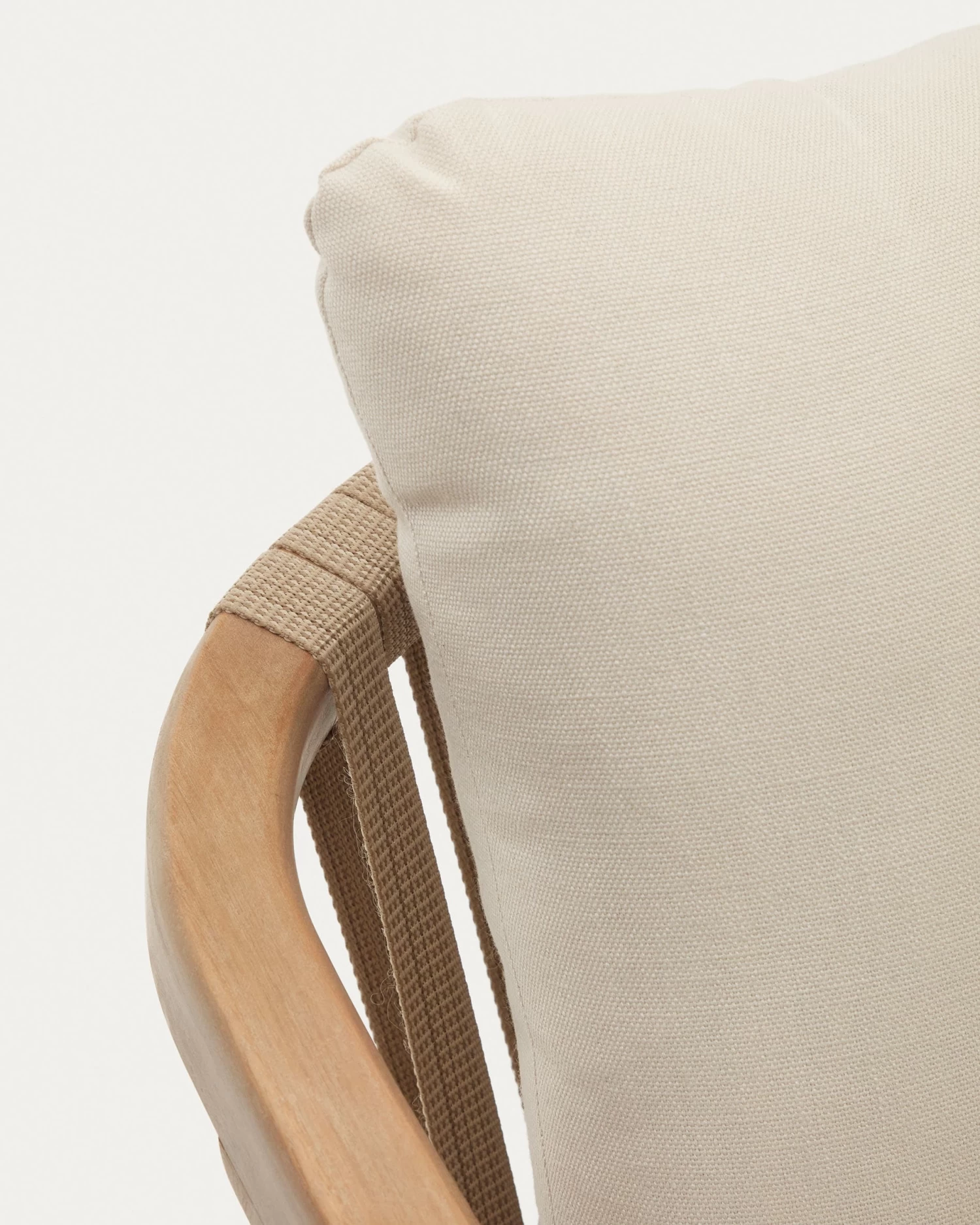 Malaret Stackable Chair In Solid Eucalyptus And Beige Cord, FSC 12 Malaret Stackable Chair In Solid Eucalyptus And Beige Cord, FSC - Image 10