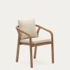 Malaret Stackable Chair In Solid Eucalyptus And Beige Cord, FSC -Quality Furniture Store J0600049JJ12 1V01