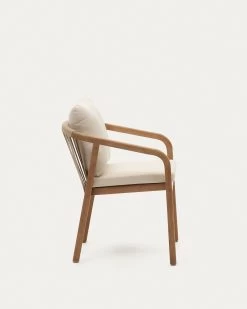 Malaret Stackable Chair In Solid Eucalyptus And Beige Cord, FSC 17 Malaret Stackable Chair In Solid Eucalyptus And Beige Cord, FSC -Quality Furniture Store J0600049JJ12 1V02